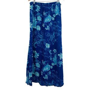 Coldwater Creek Women Size 16 Skirt Maxi Long Blur Floral Tropical Cruise New